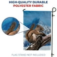 thumbnail image 4 of America Forever Squirrel Garden Flag Double Sided Vertical Decorative 12.5 x 18 inches for Outdoor, Yard, Porch Snowfall Happy Holiday Let it Snow Welcome Winter Mountain Garden Flag, 4 of 5