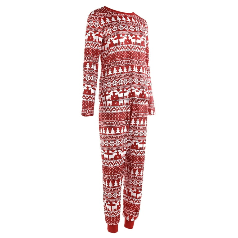 Christmas Family Pajamas Matching Set Reindeer Striped Sleepwear Women Men Kids Baby Loungewear Walmart