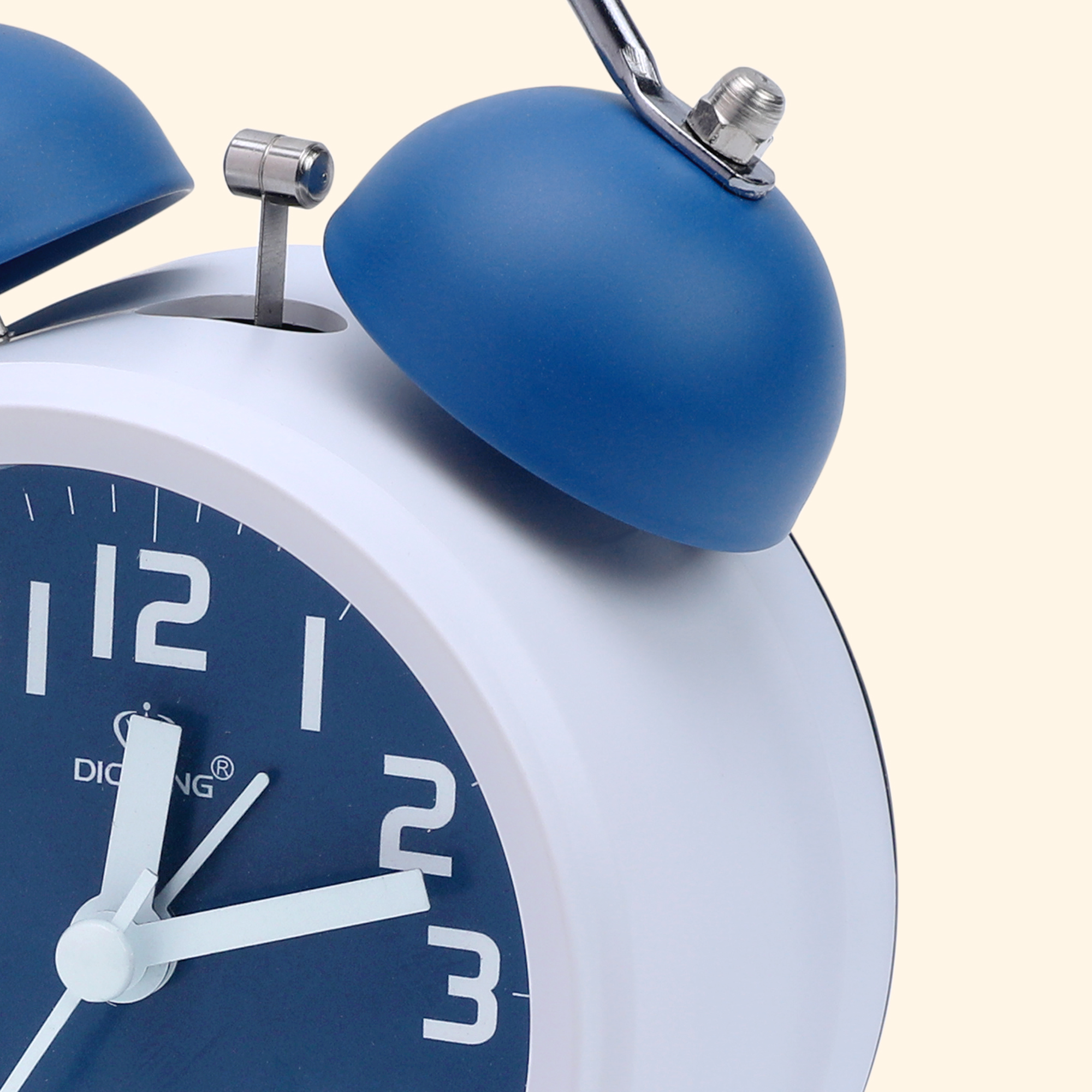 Unique Bargains Classic Mechanical Alarm Clock Bedroom Blue 3.3"L x 2.2"W x 5.1"H