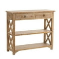 thumbnail image 5 of Luxen Home WHIF1497 Natural Wood Storage Console Table, Brown, 5 of 11