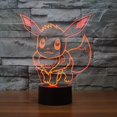 thumbnail image 2 of Ethan Allen Go Eevee Veilleuse 3d 7 Couleurs Changeantes Lampe de Bureau Led Bouton Tactile Décoration de Chambre Anime, 2 of 5