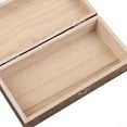 thumbnail image 3 of HARFELL Retro Jewelry Box Desktop Natural Wood Clamshell Storage Decoration Wooden, 3 of 5