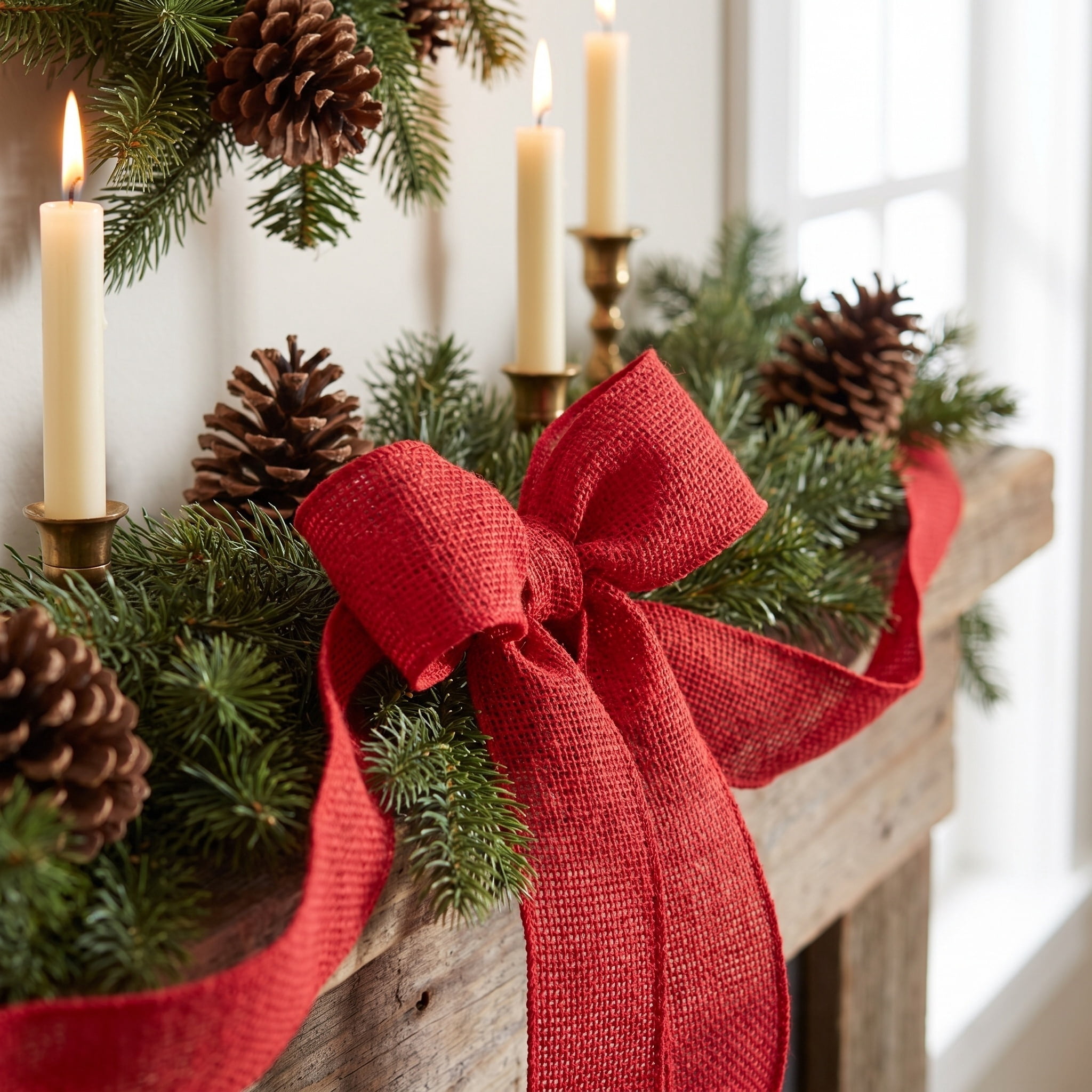 Red Mesh Christmas Ribbon, 10.5" x 12', by Holiday Time