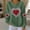 Army Green#Sweatshirts for women, variant on Zorckvet Womens Casual Sweatshirts Heart Print Crewneck Shirts Valentines Long Sleeve Crewneck Fashion Tops for Women