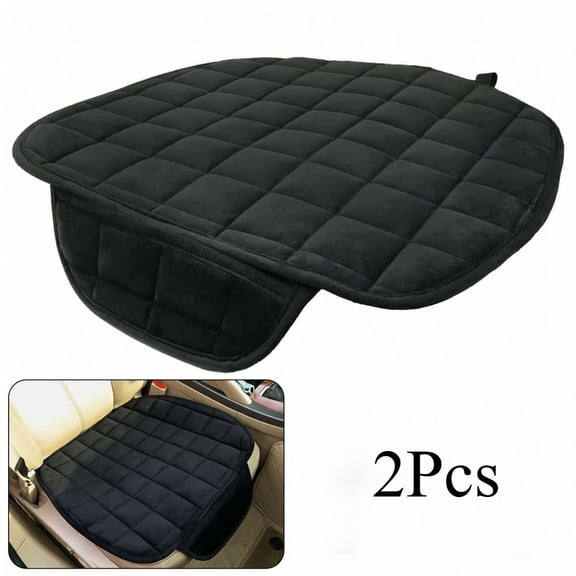 Generic Front Car Seat Cushion Cover, Black 2Pcs Universal, Breathable Soft Protector