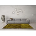 thumbnail image 3 of Ahgly Company Indoor Square Persian Yellow Bohemian Area Rugs, 8' Square, 3 of 4