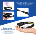 thumbnail image 3 of Linterna frontal Nessciera LED recargable, 400 lm, impermeable, paquete de 3, 3 of 7