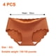 thumbnail image 2 of 4 piezas de ropa interior elástica de seda de hielo invisible sin costuras para mujer, de seda de hielo, sin dejar huellas, de una pieza, de algodón puro, parte inferior de la entrepierna, 2 of 5