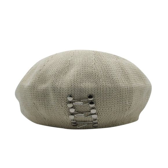 Gorro tipo boina MOSSTYUS para mujer, encaje con estampado floral, hueco, para primavera y verano