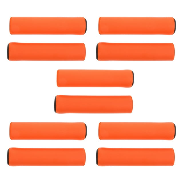 Miangastore Universal Handlebar Grip Cover Orange 5 Pairs 3x13cm