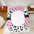 thumbnail image 5 of Castle Fairy Cartoon Pink Bow Knot Twin Sheet Sets,Polka Dots Bedding, 5 of 7