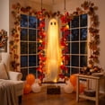 thumbnail image 4 of Lighted Swing Fabric Ghost Hanging Ornament, Maple Leaf Garland LED Halloween Decor, Weather Resistant Front Porch Tree Yard Display, Warm Glow Autumn Holiday Indoor Outdoor Hanging Prop, 4 of 5