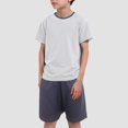 thumbnail image 2 of Baby Clothes Boy Toddler Set Summer Cotton Contrast Color Sleeveless Running Suit 3 6 12 18 24 Months 3T Clothing Sets Tracksuit Shirts & Shorts Two Pieces, 2 of 5