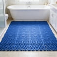 thumbnail image 6 of Self-Draining Interlocking Non Slip Bath Mat, Modular Bathroom Floor Tiles for Shower Wet Area Use(Blue,30x30 cm / 12x12 in), 6 of 6
