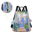 thumbnail image 5 of FORMRS Women's Travel Backpack Purse Anti-Theft Hidden Pockets Casual Shoulder Bag, Seaside Boat, 5 of 7