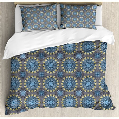 Ambesonne Indian Arabesque Style Mandala Inspired Circular Motifs