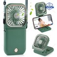 thumbnail image 2 of Ventilador Portátil 3000mAh De Cuello Colgante Plegable Multifuncional Carga Kipas De Mano Mini De 3 Velocidades De Escritorio Bolsillo Banco De Energía Pequeño, 2 of 4