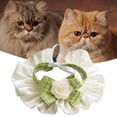 thumbnail image 3 of CSChome Pet Collar Saliva Towel Exquisite Three-Dimensional Flowers Ruffled Edge Dog Bowknot Neck Scarf Photoshoot, 3 of 7