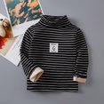 thumbnail image 2 of Boys Thermal Shirt Striped Long Sleeve Shirts Girls Turtle Neck Basic Tees Boys Fall Shirt 5-6 Years Boy Clothes, 2 of 3
