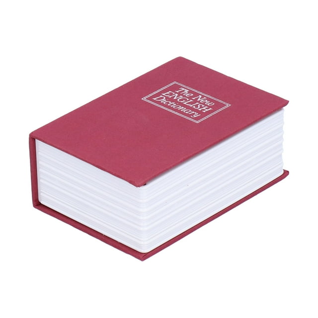 Cash Box, Simulation Book Shape Durable Easy To Lock And Open Mini Safe Lock Box Reasonable Design With Lock Keys For Storing Money For Home Office Red