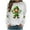 White, variant on Saint Patricks Day Outfit Women Shamrock Print Shirt Cute Crewneck Sweatshirt Long Sleeve Pullover Tops Green Sweatshirt Women
