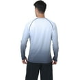 thumbnail image 2 of Weilanxin Long Sleeve Swim Shirts for Men Sun Protection Shirt Running Rashguard UPF 50+ UV Swimwear Athletic Workout White Gradient Carbon Gray Size 4XL, 2 of 7