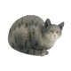 thumbnail image 4 of Figura de gato realista, modelo de gato, estatua decorativa para el hogar, coleccionable, realista. Negro gris 7x4x4.8cm, 4 of 9