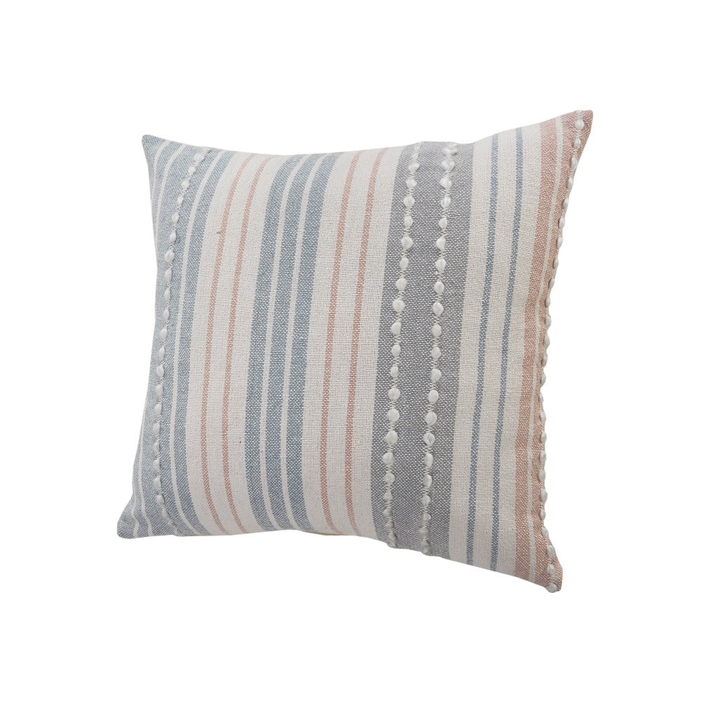 Ox Bay 20" x 20" Hand-Woven Gray/ White Stripe Resistant Polyester Pillow Cover