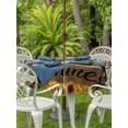thumbnail image 3 of Outdoor Tablecloth with Umbrella Hole for Patio/Picnic/Party/Camping, Sunflowers Truck Waterproof Table Cloth Round Cover Washable, Retro Botanical Budding Floral Butterfly (Dia 54"), 3 of 8