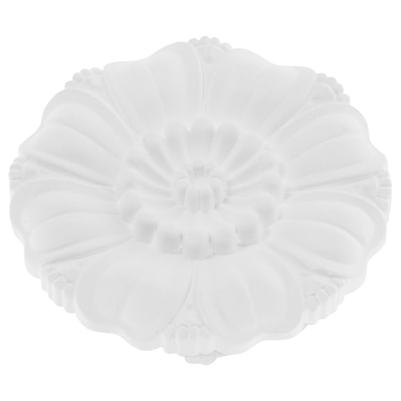 WRISTBIQUE Elegant White Ceiling Medallion Round Decor for Light Fixtures