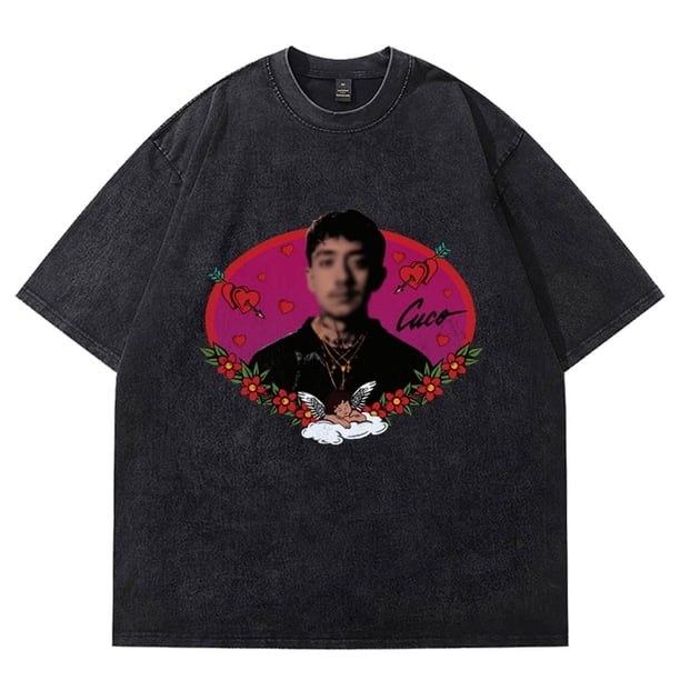 Cuco Valentines Vintage Wash Camisetas Ridin Album Tour Merch Ropa de calle unisex Algodón Manga corta