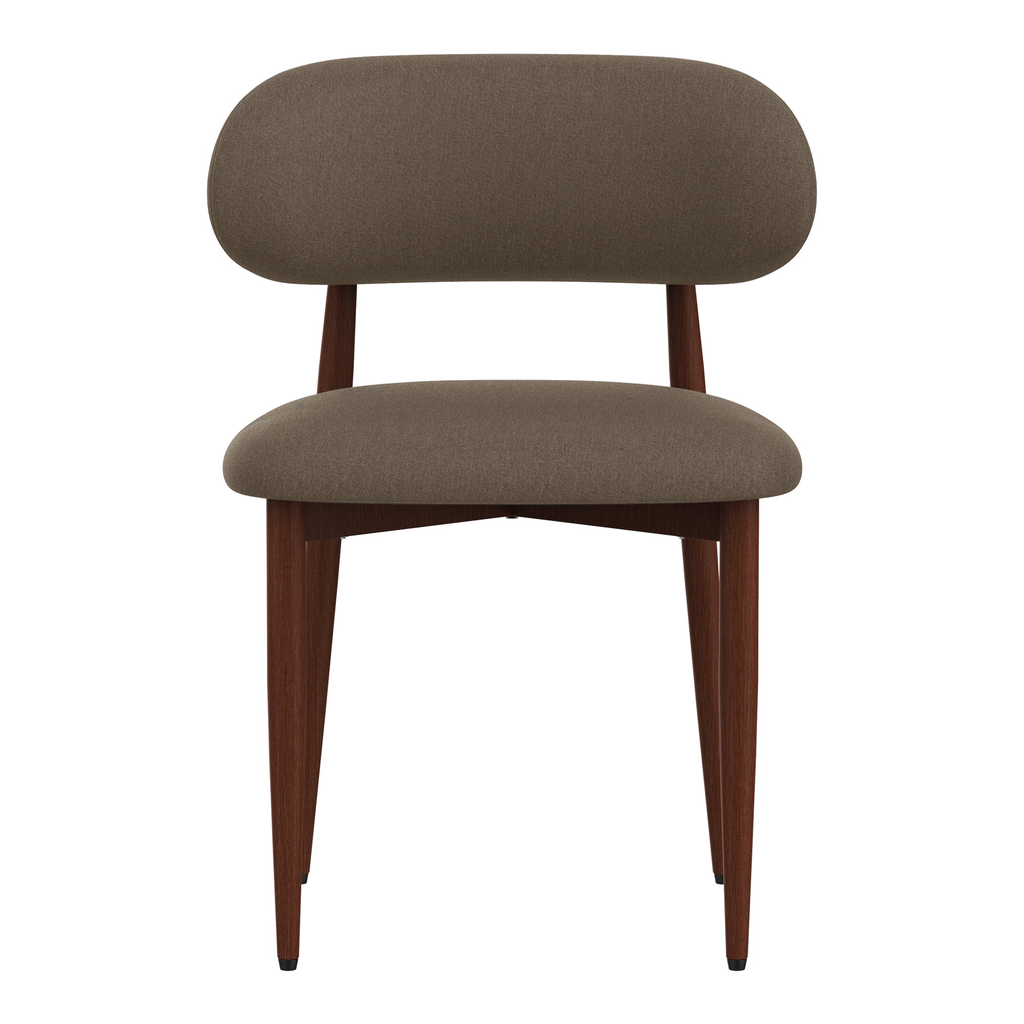Mintazer Modern Upholstered Dining Chairs Set of 2, Minimalist Padded Kitchen Chairs with Chenille Fabric & Non‑Slip Foot Pads for Dining Room Kitchen Small Apartment, Coffee