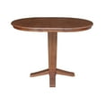 thumbnail image 4 of 36" Solid Wood Round Top Pedestal Dining Table with 12" Leaf - 36.1"H, 4 of 7