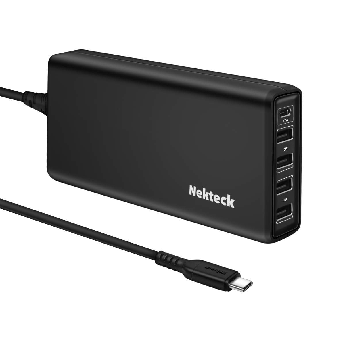 iPad Pro 2018 One 60W Type C Power Delivery Port for Type C Laptops,MacBook Pro Pixel and More USB C Wall Charger and 3 Ports for Galaxy S10//S9 Nekteck 72W USB Wall Charger with 4 USB Ports iPad