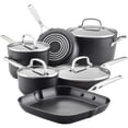 thumbnail image 1 of Juego de utensilios de cocina KitchenAid de inducción anodizado duro, 10 piezas, 1 of 9