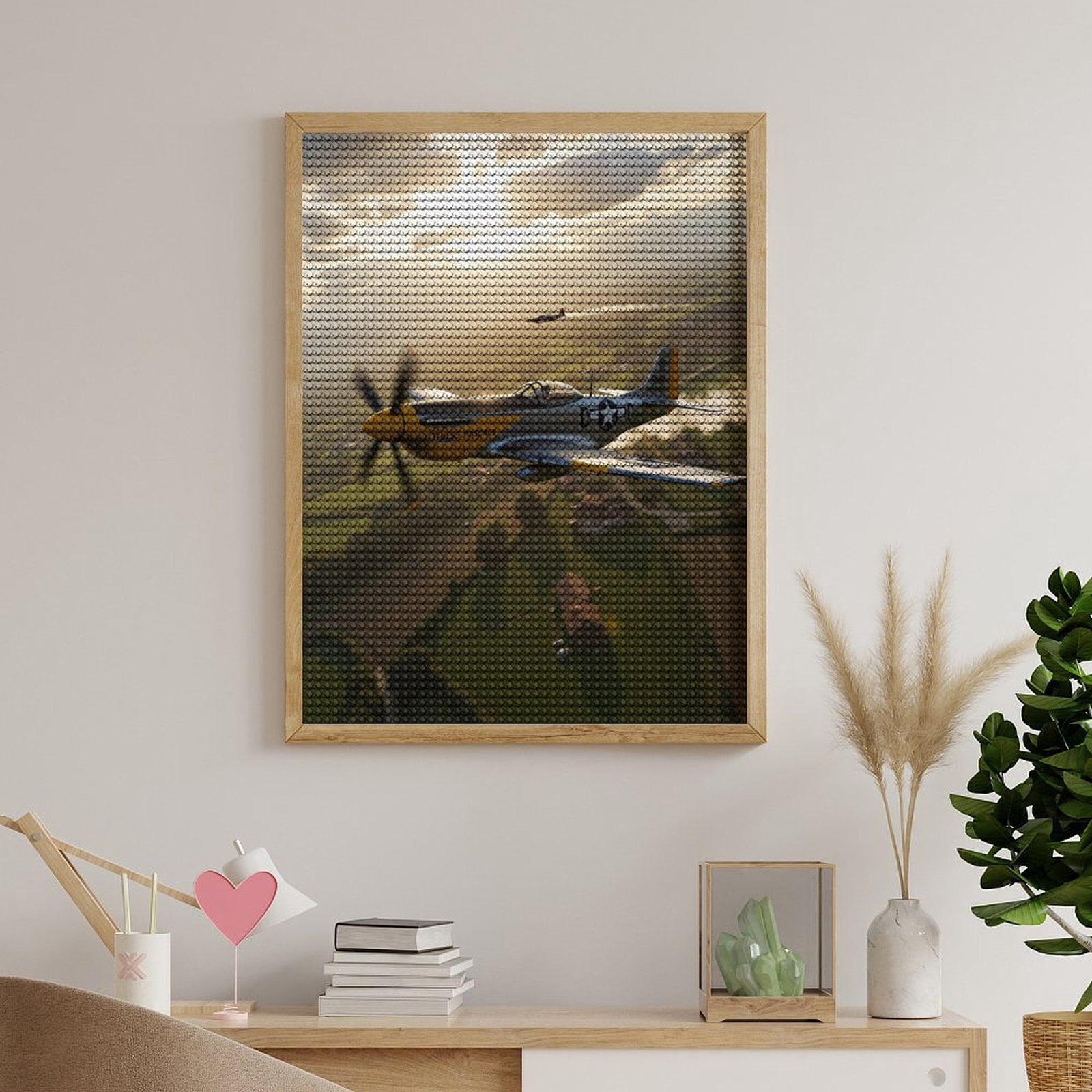 Diamond Art Kits for Adults, Vintage Planes Soaring Skyward 5D Diamond Painting Kits for Adults Beginners, DIY Full Drill Diamond Painting, Gem Art and Crafts 12x16