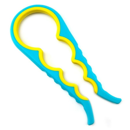 

Double Color Kitchen Tool Multi Function with Silicone Handle Twist Off Lid Wrench Can Opener Set Jar Opener Bottle Opener Kit BLUE&YELLOW