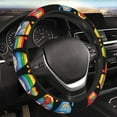 thumbnail image 4 of Cauagu Happy Pride Gnome Print Car Steering Wheel Cover - Universal Car Accessory for Diverse Cars for Steering Wheel with a Diameter of 14.5"-15", 4 of 7