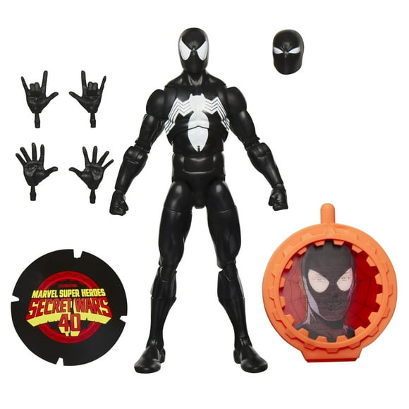 Marvel Legends Series Spider-Man, Avengers Retro Marvel Comics Secret Wars Collectible 6 Inch Action Figure with Shield