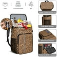 thumbnail image 5 of Travel Cooler Bag - Brown and Black Leopard Print Camping Beer Cooler Backpack with Bottle Opener- Waterproof Insulated Picnic Backpacks - Cooler Bag for Beach, 5 of 6