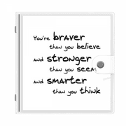 Braver Stronger Smarter Quote Photo Album Wallet Wedding Family 4x6