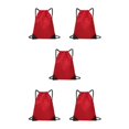 thumbnail image 2 of VONKY Portable Nylon Drawstring Bag Sack Beach Gym Backpack Shoes Bags Convenient and Versatile Red 5Set, 2 of 6