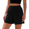 thumbnail image 4 of Lenago Running Shorts for Women Casual Women's Swim Trunks Fast Dry Bathing Suits with Drawstring Trendy Summer Beach Shorts Summer Vacation Beach Fashion Plus Size Black XL, 4 of 6