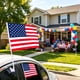 thumbnail image 1 of USA Car Flags 4 Pack Patriotic Window Clip Flag with Pole Double Sided American Flag for 4th of July Memorial Day Independence Day Car Decoration Vehicle Flag Set for SUV Truck Auto Party Decor, 1 of 5
