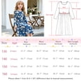 thumbnail image 6 of AmzBarley Girls Maxi Dress Long Sleeve Floral Casual Dresses 9-10 Years Navy Print, 6 of 7