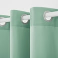 thumbnail image 3 of TOWN & COUNTRY BASICS Cabana Solid Heavyweight Indoor Outdoor Curtains, Light Filtering Opacity with Grommet Top, Water Repellent, 2-Pack Set, 54"x84", Seafoam, 3 of 11