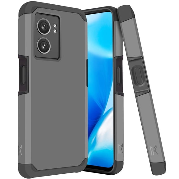 For OnePlus Nord N300 5G Shockproof Cover Phone Case   Tempered Glass - mk Gray