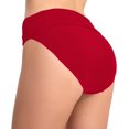 thumbnail image 4 of SURJDE Women's Bathing Suit Bottoms Full Coverage Ruched Bikini Tankini Bottom Swimsuit Brief, 4 of 5