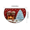 thumbnail image 3 of Antqov Half Round Doormat 16x24" Non-Slip Christmas Rug Holiday Door Mats Entryway Floor Rugs Indoor for Kitchen Living Room Bathroom Supplies, 3 of 6