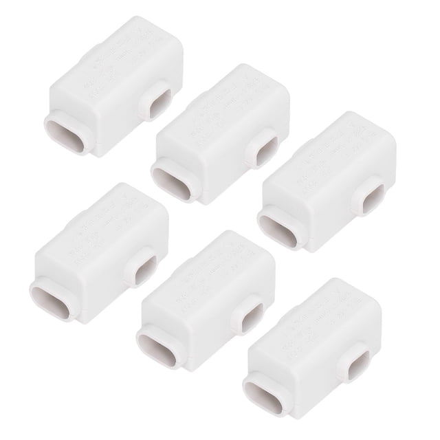 Wire T Type Splitter, Aging Resistant Flame Retardant 6Pcs 3 Way Chuck Wire Splitter High Power Mains Break Free For 1-6mm² Wire ANGGREK Inline Junction Connector Box